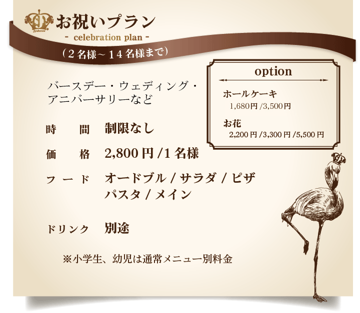 お祝いプラン